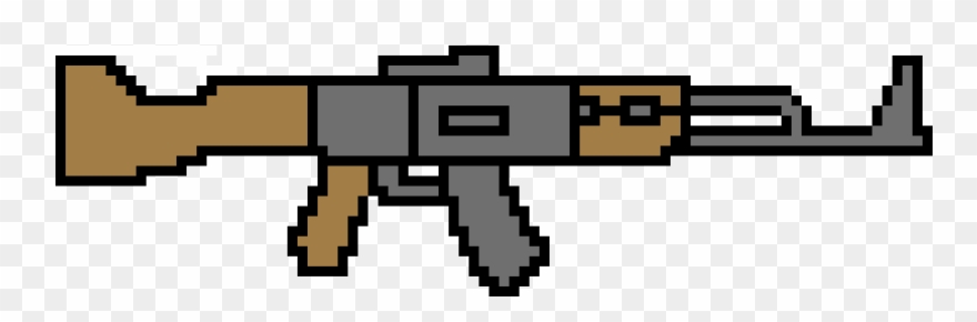 Ak - Ak 47 Pixel Art Clipart