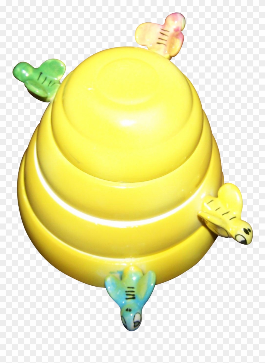 Vintage Bumble Bee Hive Stacking Ceramic Measuring - Measurement Clipart