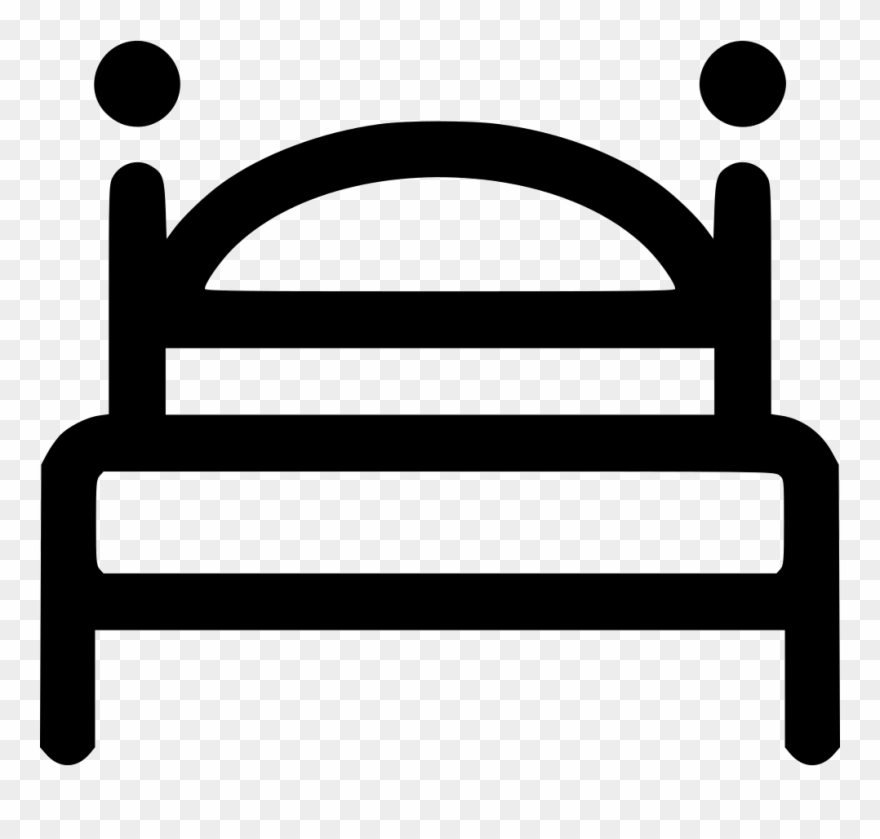 Bed Hotel Accomodation Sleep Night Rest Room Sheets - Bedrooms Icons Round Black Png Clipart