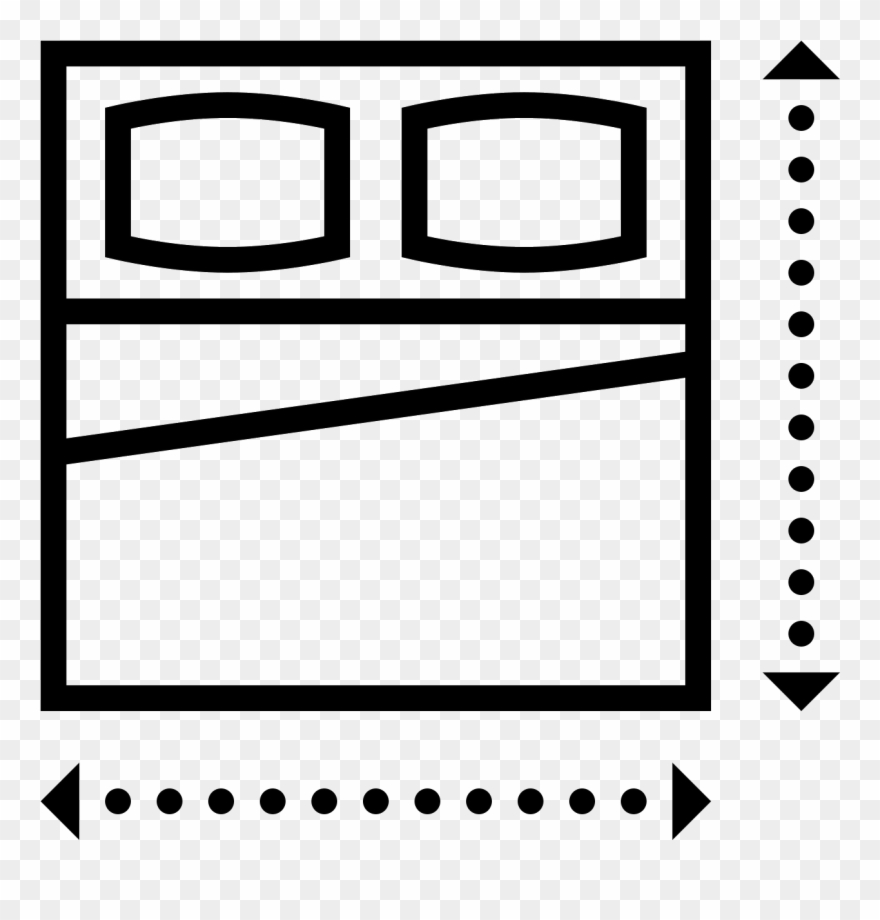 Vector Transparent Library Bedroom Vector Master - Icon Bed Size Clipart