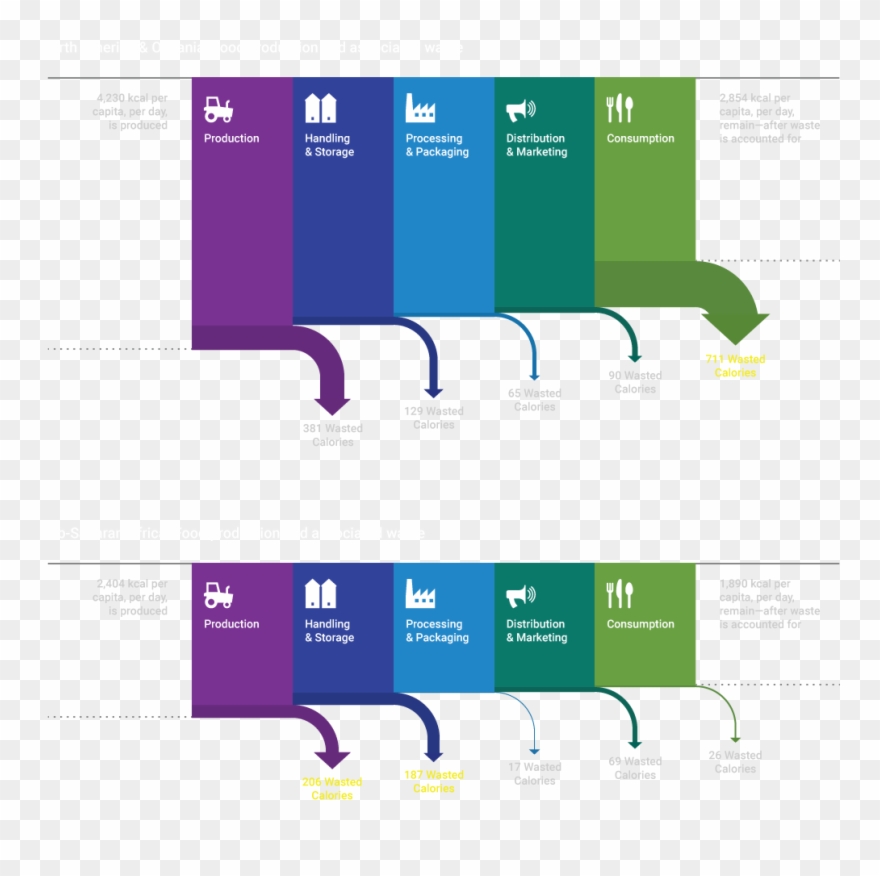 Two Stories Of Food Waste - Graphic Design Clipart