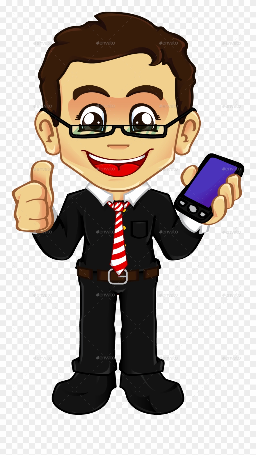 Friendly Mascot Character Kit By Sunnrain Graphicriver - Boy With Cellphone Png Clipart