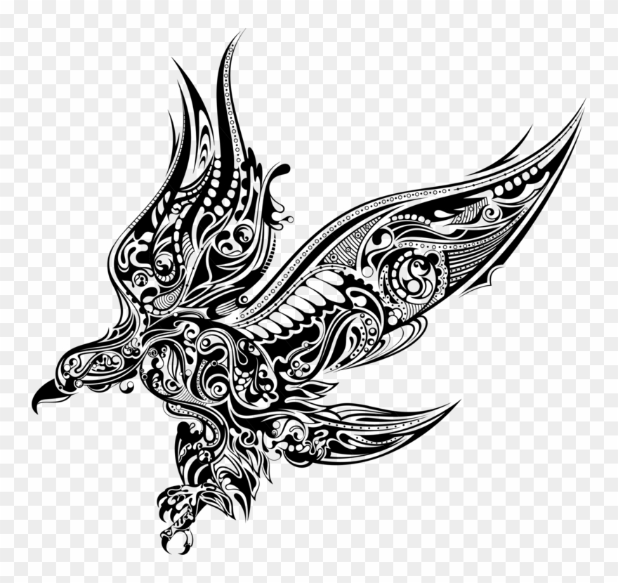 Bird Eagle Silhouette Abstract Art - Wall Stickers Bird India Online Clipart