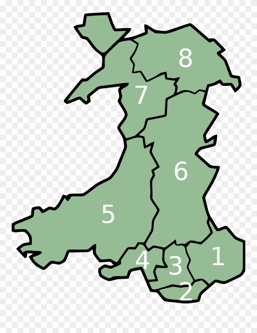 Current Counties Of Wales Clipart