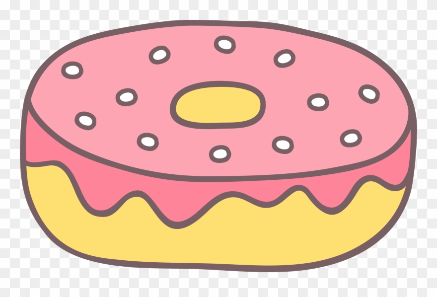 Donut Clipart Juice - Transparent Cartoon Donut - Png Download
