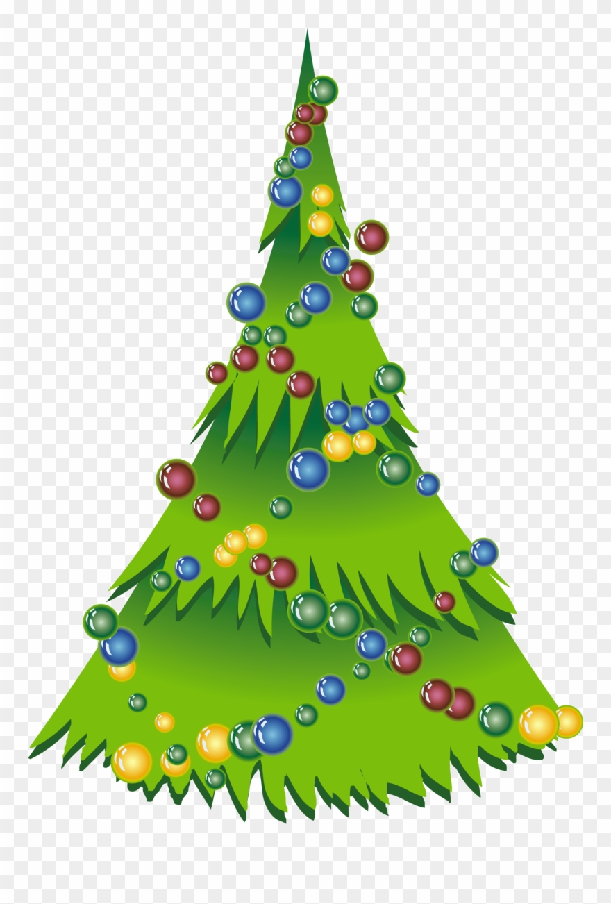 Christmas Simple Tree Png Clipart - Simple Illustration Christmas Tree Transparent Png
