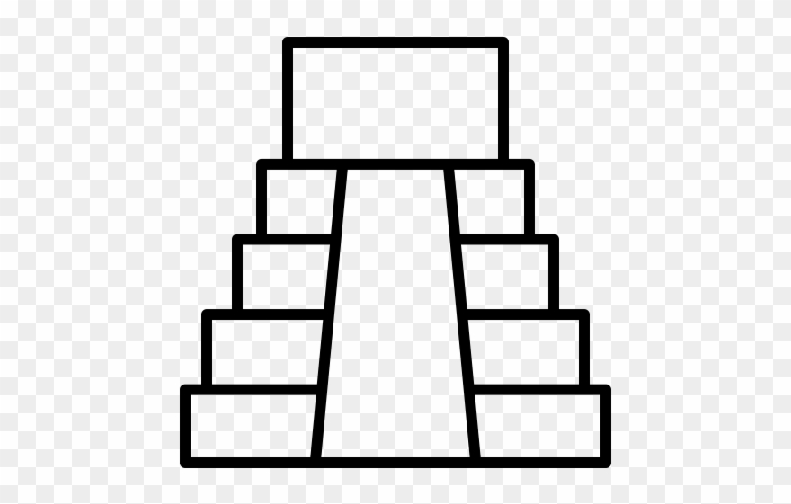 Aztec Pyramid Rubber Stamp - Icon Clipart