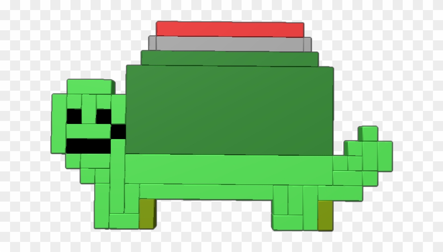 Turtle Atomique Pixel Art - Sans Body Clipart