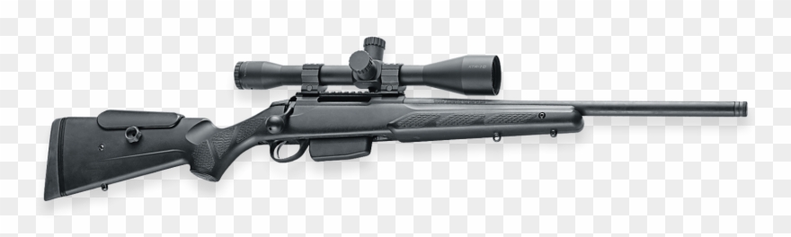 Transparent Rifle Bolt Action Clip Art Free - Tikka With Muzzle Brake - Png Download