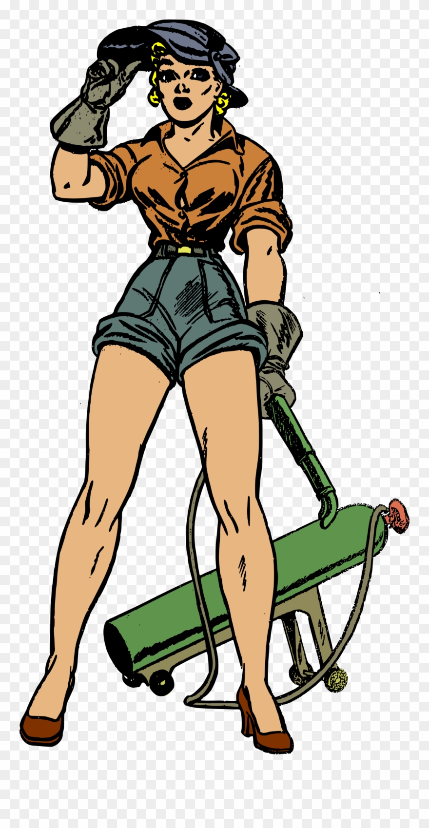 Terry The Big Image Png - Welder Pin Up Girl Clipart