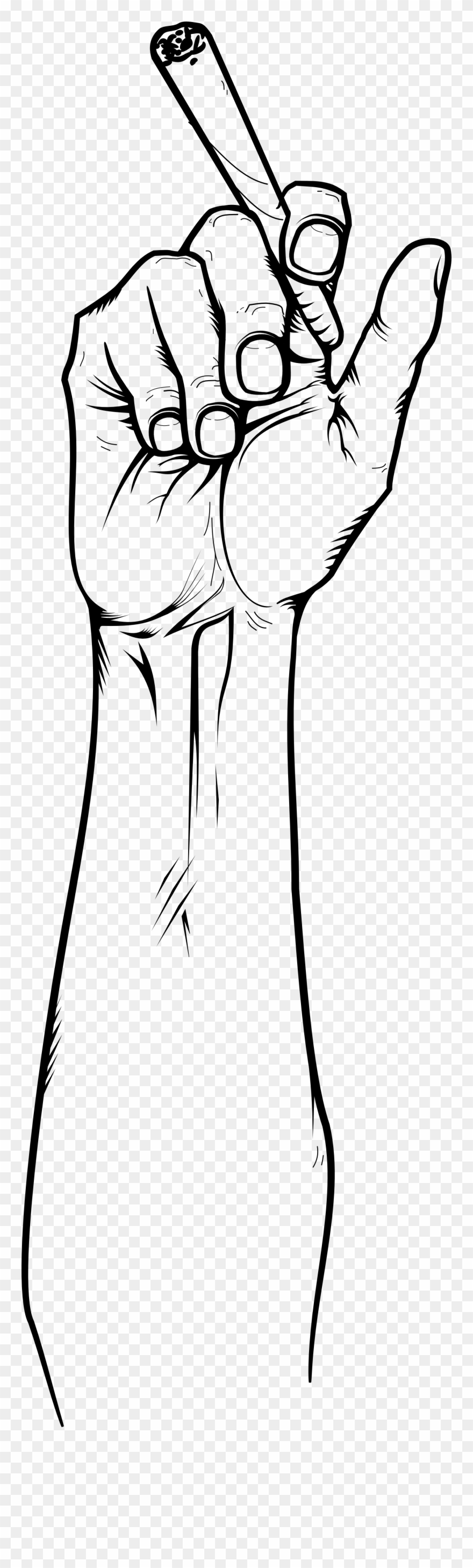 Jpg Transparent Stock Smoking Blunt Transprent Png - Hand Holding A Blunt Clipart