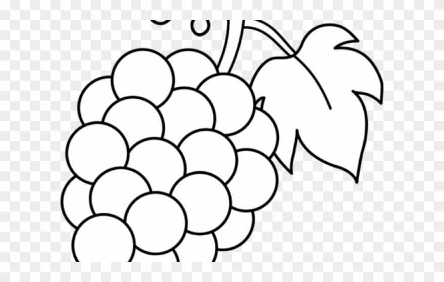 Grape Clipart Fruite - Grapes Clipart Black And White - Png Download