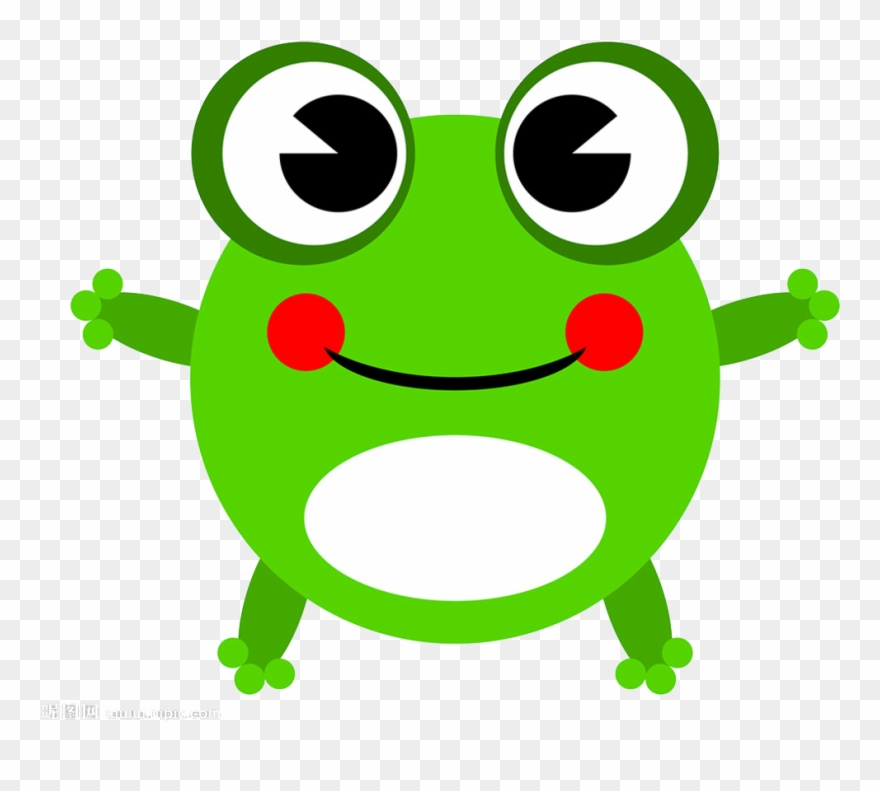 Cartoon Animation Clip Art Big Eyes Prince - Cute Baby Cartoon Frog - Png Download