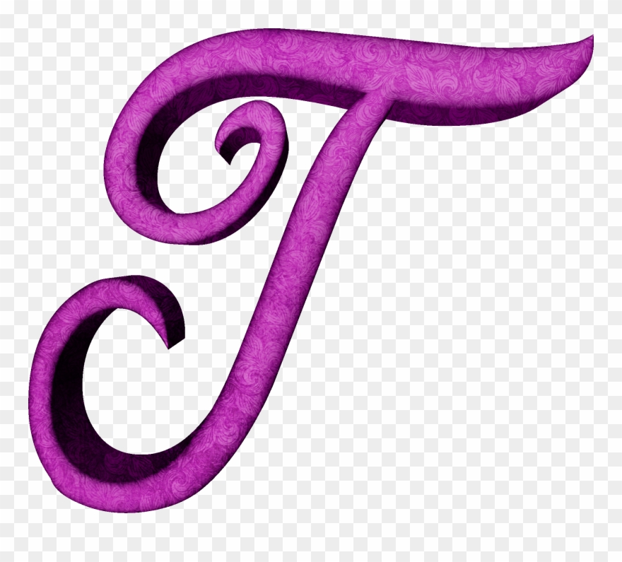Alfabeto Estampado De Hojas En Fucsiat Script Alphabet, - Modelos De La Letra F Clipart