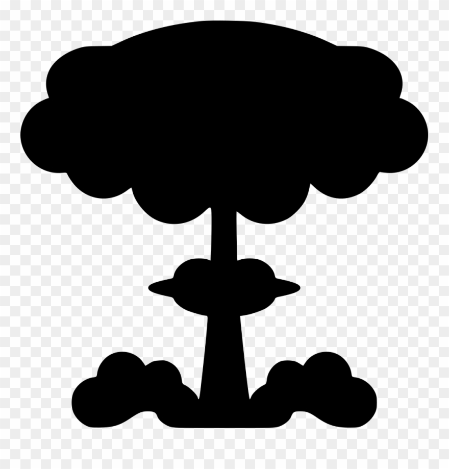 Nuke Explosion Clipart Library Huge Freebie - Nuclear Bomb Silhouette Png Transparent Png