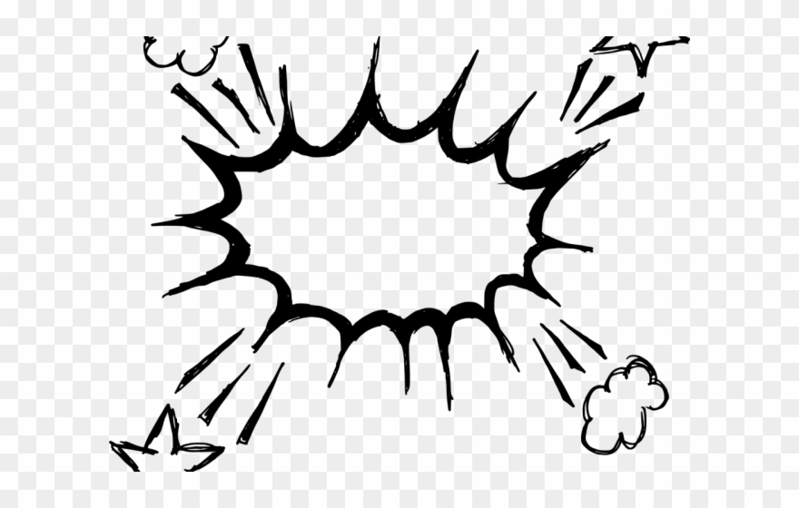 Drawn Bubble Explosion - Comics Clipart