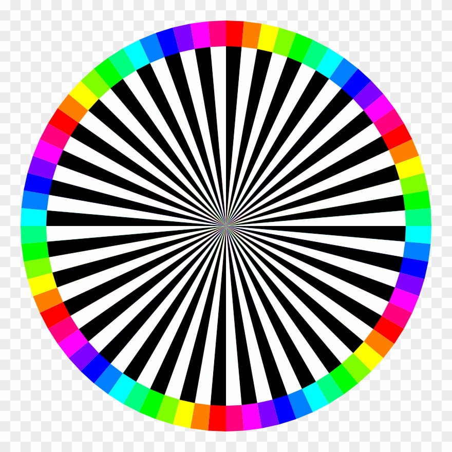 Black White And 12 Color Combo 72gon - Back Focus Chart A4 Clipart