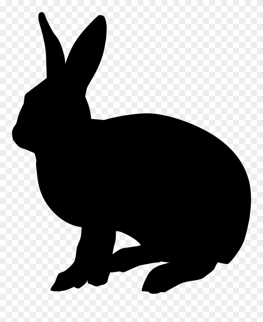 Silhouette D'un Lapin Searching - Hippo Silhouette Clip Art - Png Download