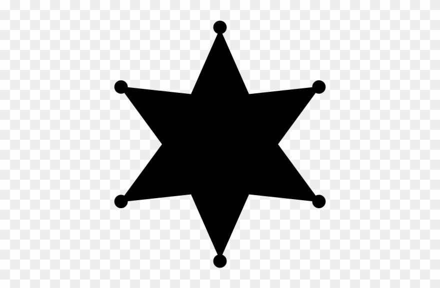 Sheriff Star Rubber Stamp - Star Shape Clipart