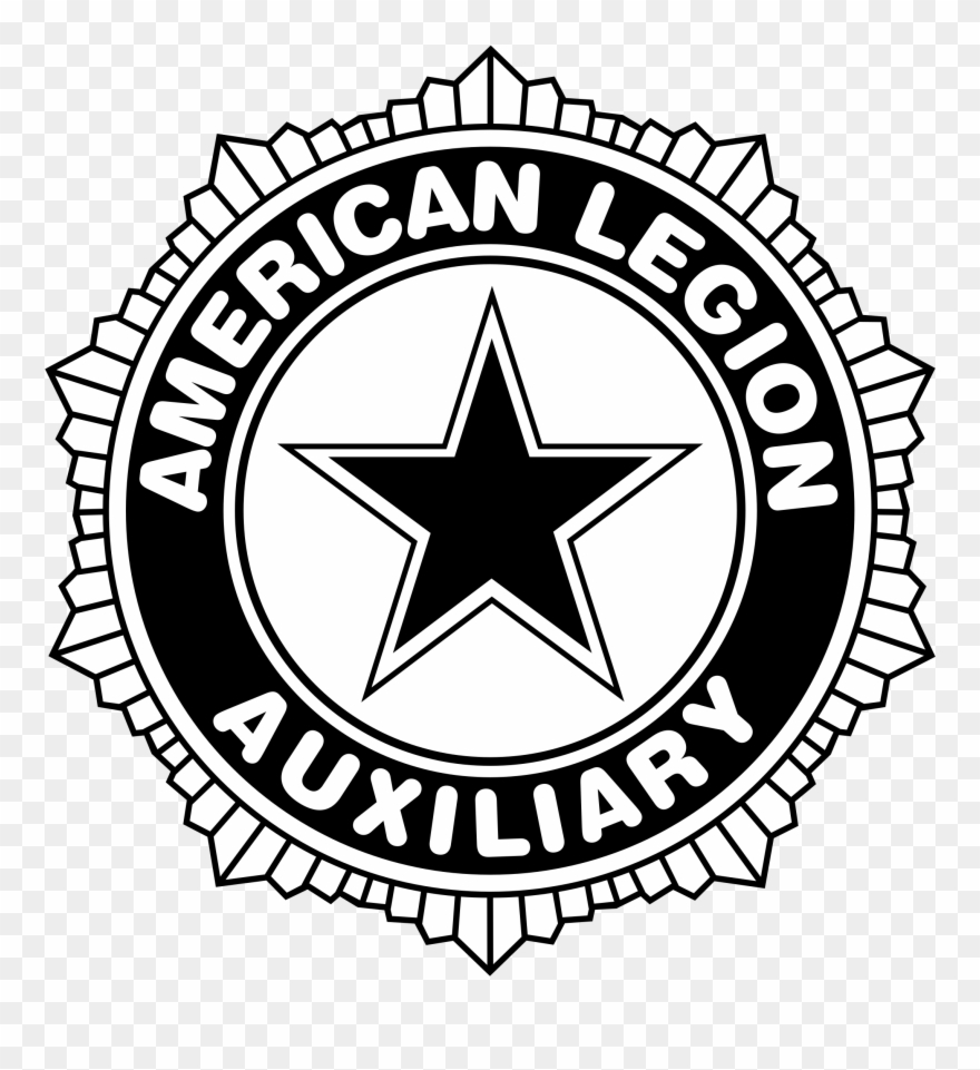Badge Transparent Black And White - American Legion Auxiliary Logo Clipart