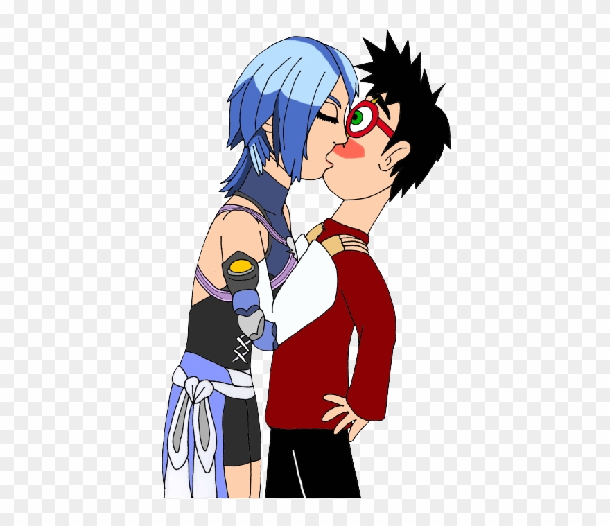 Jeffrey And Aqua Kiss - Wiki Clipart