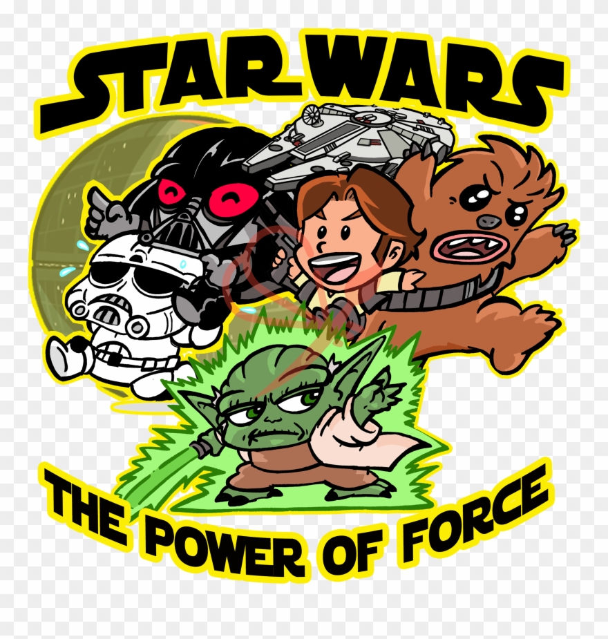 Parodia Kawai Star Wars The Power Of Force, Han Solo, - Star Wars Clipart