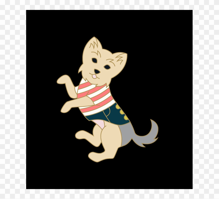Dog Pin Design - Cartoon Clipart