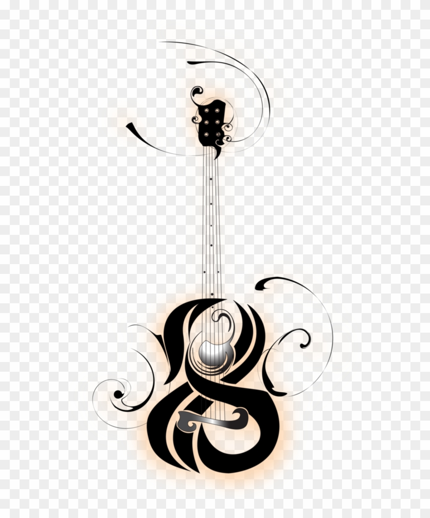 Infinity Guitar Tattoo Clipart