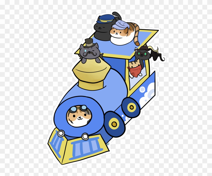 Meow Train - Train Clipart