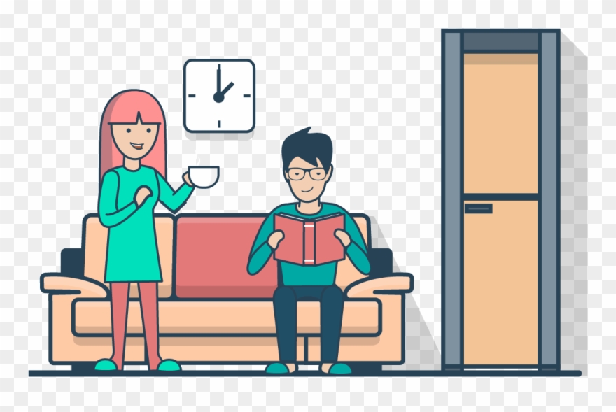 Room Clip Cartoon - Living Room - Png Download