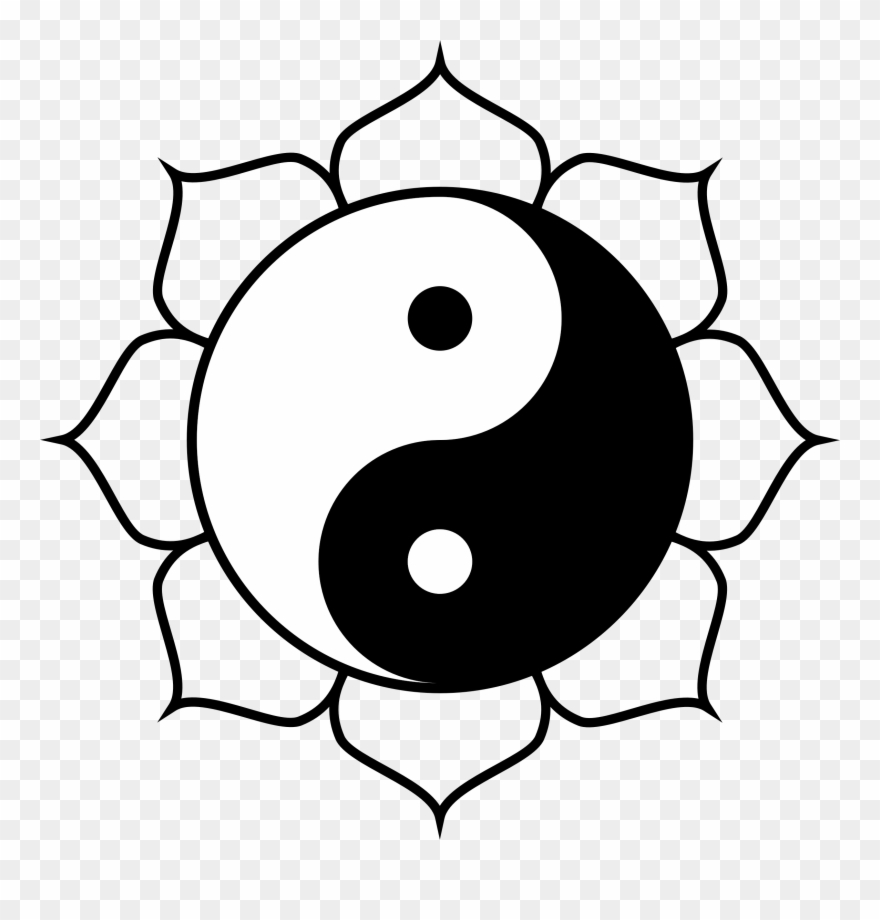 92 Online Yin Yang Coloring Pages Click The Dream - Lotus Yin Yang Red Clipart