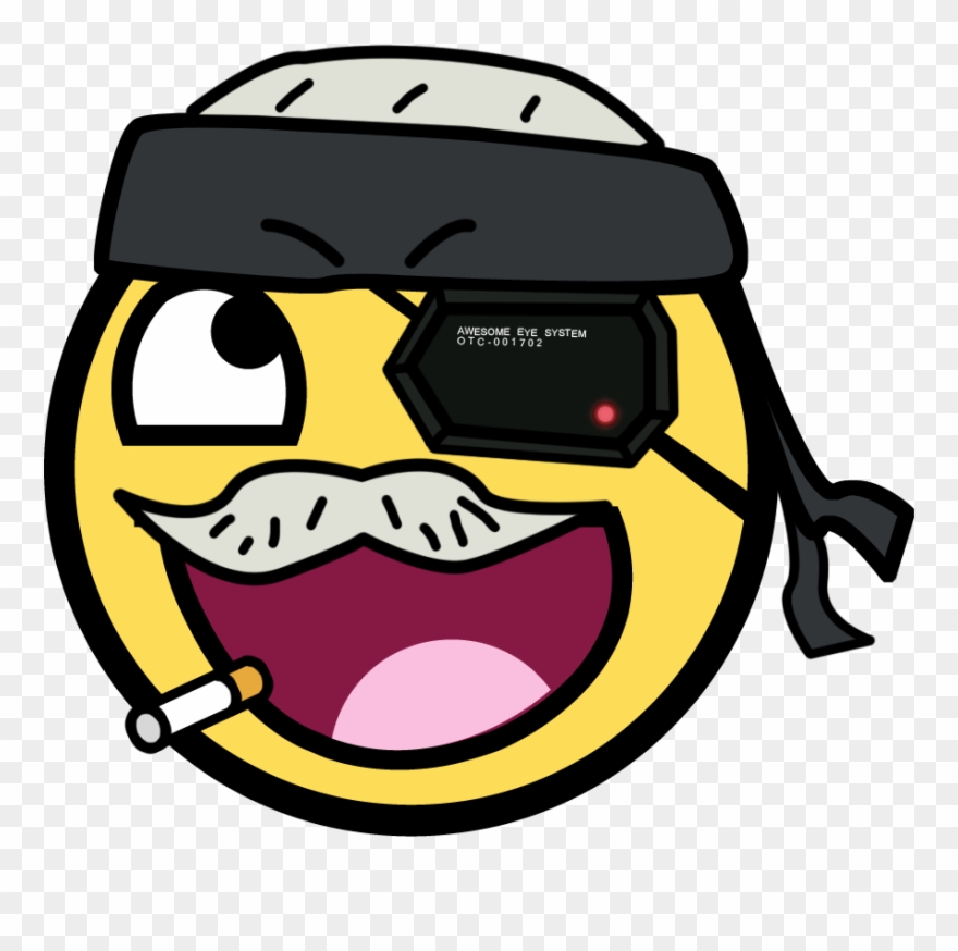 Awesome Old Snake By Clip Art Black And White Library - Awesome Smiley - Png Download