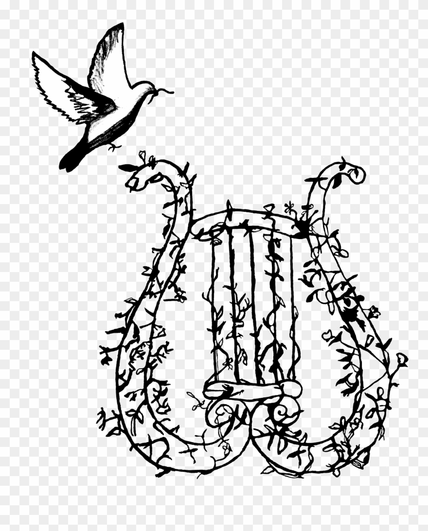 Dove And Lyre - Swallow Clipart