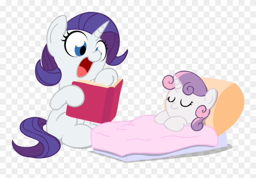Mrponiator, Bed, Bedtime Story, Cute, Foal, Raribetes, - Rarity Clipart