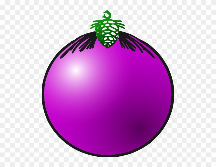 Purple Bauble Clip Art At - Christmas Bauble Clip Art - Png Download