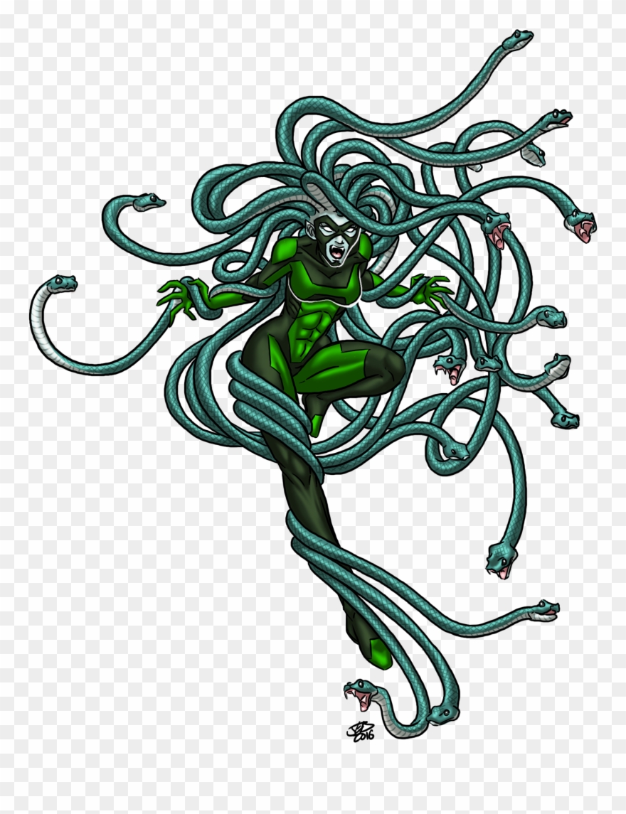 Colored Medusa Cliparts - Medusa - Png Download