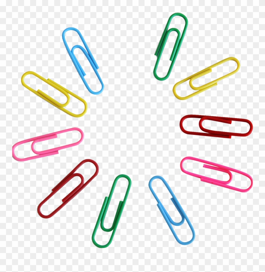 Freeuse Clip Pin Office Colored Paper Clips Transparent Png