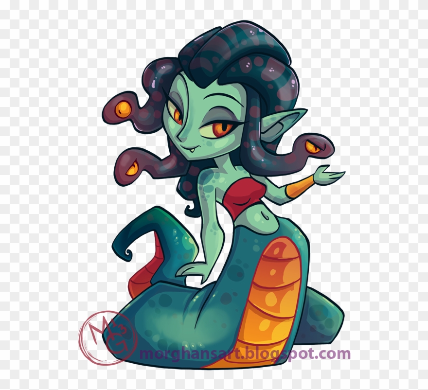 Medusa Clipart Cute - Chibi Medusa - Png Download