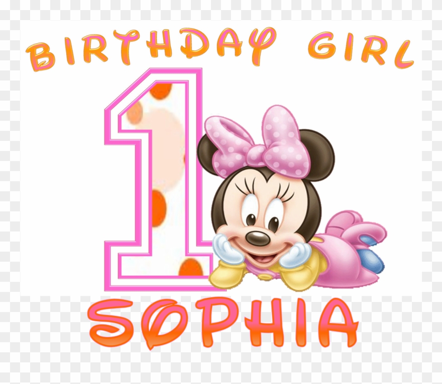 Minnie Mouse 1st Birthday Png Download - Baby Minnie Mouse Png Clipart