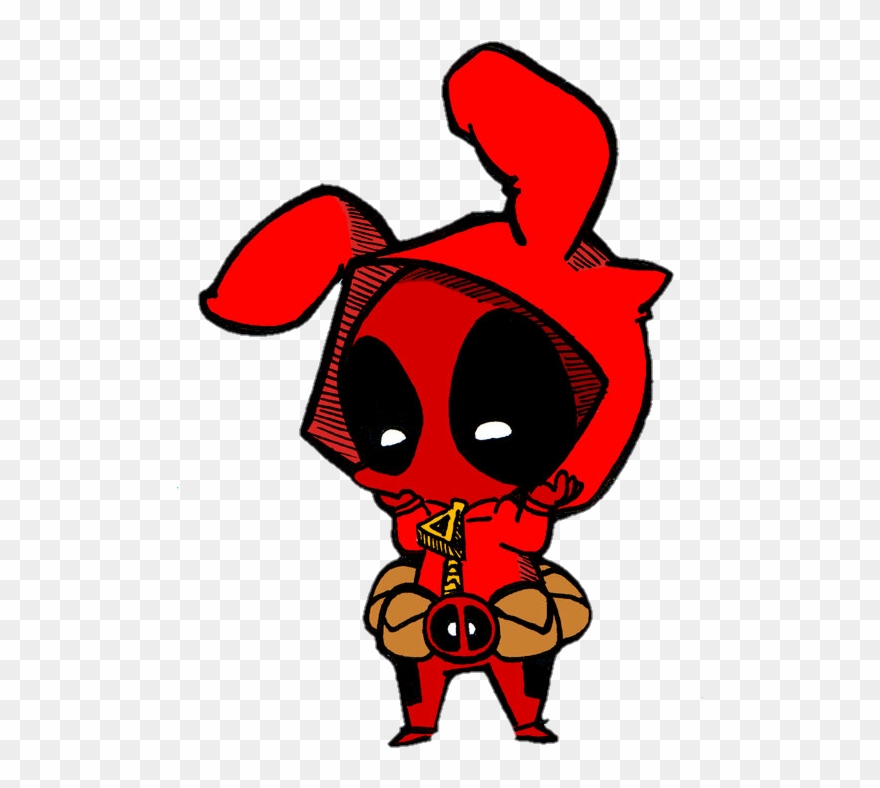 Report Abuse - Chibi Deadpool Kidnaps Spiderman Clipart