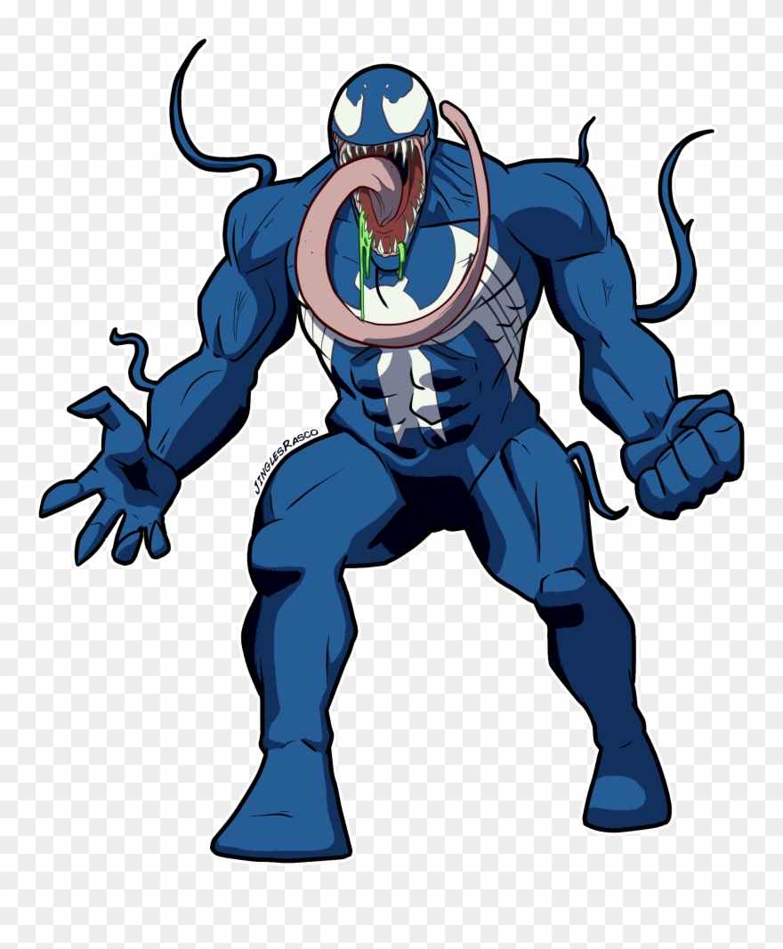 Png Royalty Free Collection Of Free Deadpool Drawing - Draw Venom Full Body Clipart
