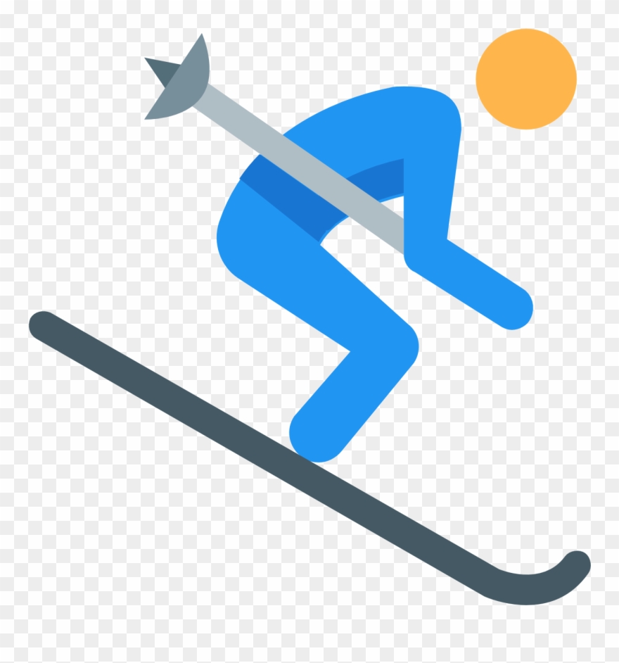 Transmitiendo Los Valores Positivos Del Deporte Y Fomentando - Transparent Background Skiing Clipart - Png Download