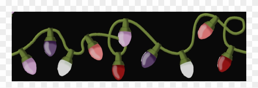 Clip Art Christmas Lights Clipart Black And White Library - Christmas Day - Png Download