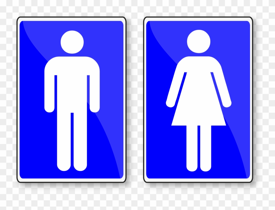 Señalizamos Nuestro Centro - Men Women Toilet Sign Clipart