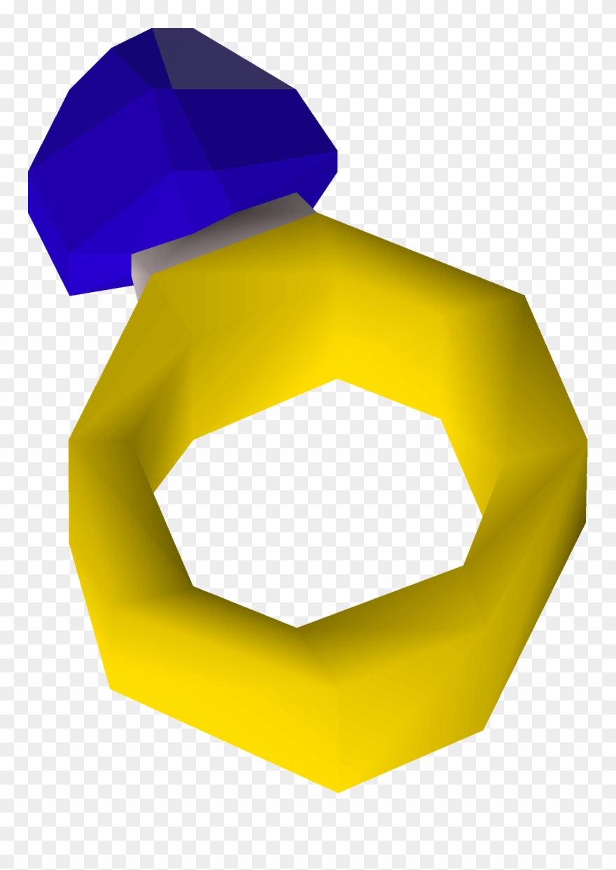 The Sapphire Ring Is Made By Using A Gold Bar On A - Emerald Ring Runescape Clipart