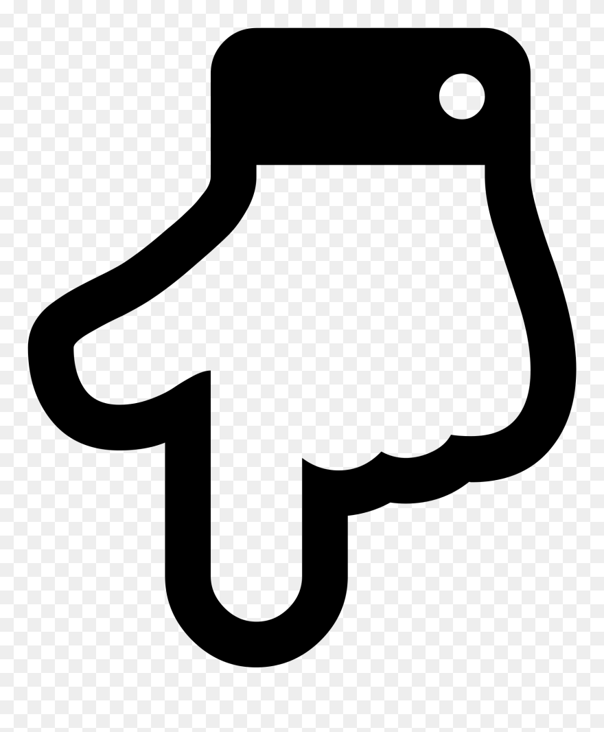 Png File - Finger Pointing Down Transparent Clipart
