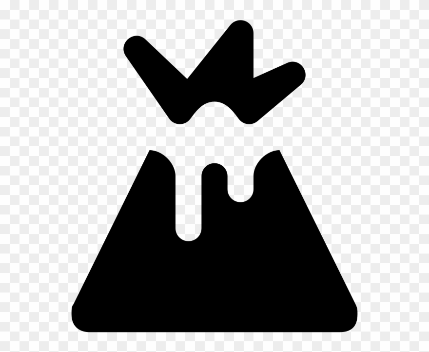 Computer Icons Volcano Download Cc0-lisenssi Vulcanian - Black Volcano Png Clipart
