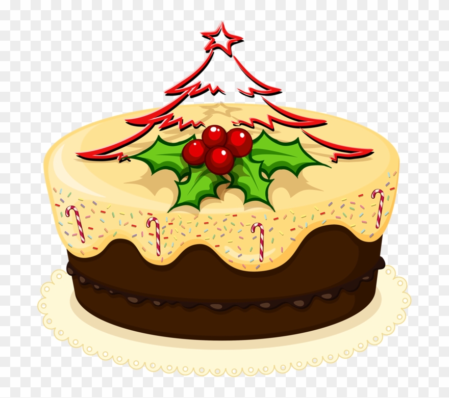 Clipart Transparent Download F B Orig - Christmas Cake Clipart - Png Download