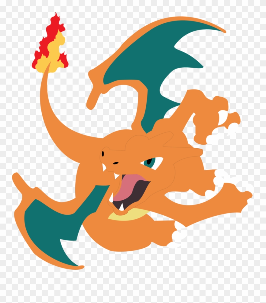 Charmander Vector Behind Clip Freeuse - Vetor Pokemon Charizard - Png Download