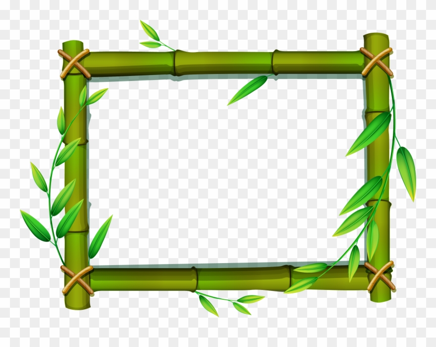 Vector Royalty Free Bamboo Frame Clipart - Heyat Qeribedir - Png Download